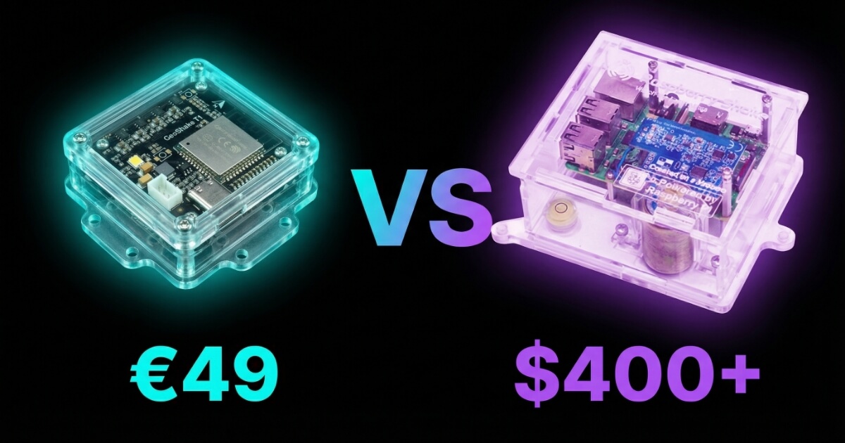 GeoShake T1 vs Raspberry Shake comparison
