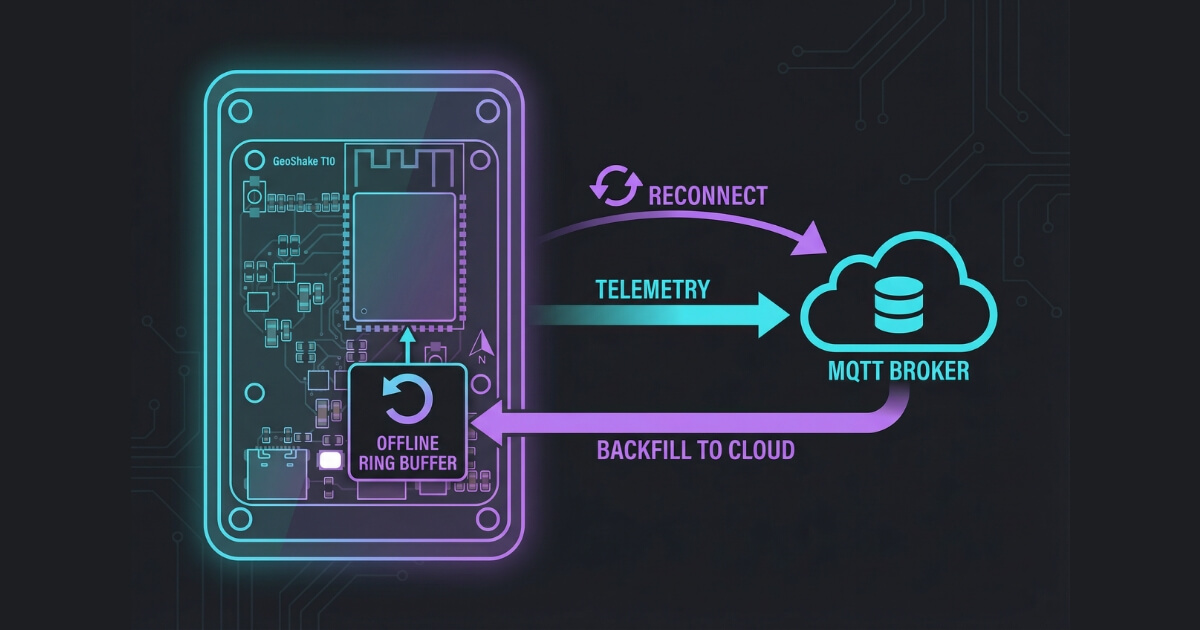 GeoShake network architecture: device to cloud data flow